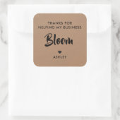 感謝してい救済の私の業務開花の贈り物のラベル スクエアシール (バッグ)