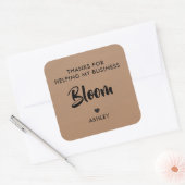 感謝してい救済の私の業務開花の贈り物のラベル スクエアシール (封筒)