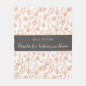 感謝してい救済の米国の開花先生フリースブランケット フリースブランケット (正面)