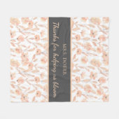 感謝してい救済の米国の開花先生フリースブランケット フリースブランケット (正面(横))