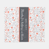 感謝してい救済の米国の開花先生フリースブランケット フリースブランケット (正面(横))