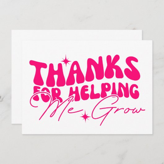 感謝してい救済のGrow Card サンキューカード (正面/裏面)