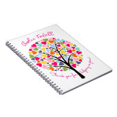 感謝してい救済は成長カラフルりんご木 ノートブック (右側)