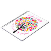 感謝してい救済は成長カラフルりんご木 ノートブック (左側)