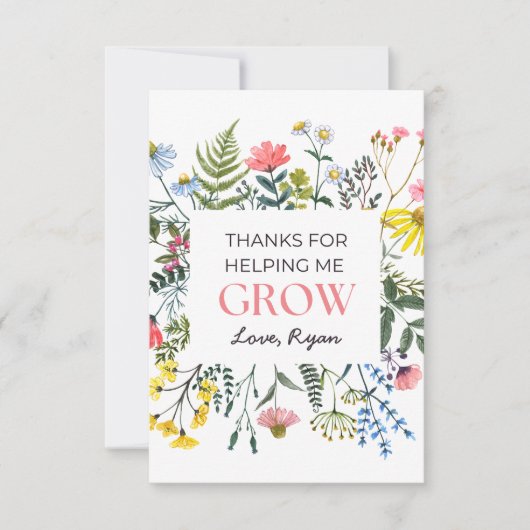 感謝してい救済は私が先生を育てる サンキューカード (正面)