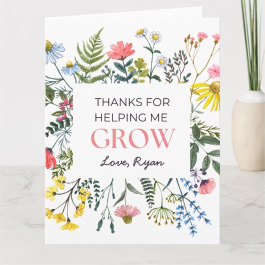 感謝してい救済は私が先生を育てる サンキューカード (正面)