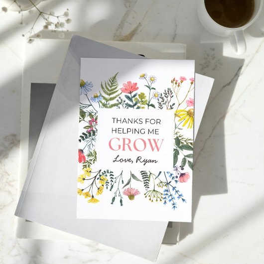 感謝してい救済は私が先生を育てる サンキューカード