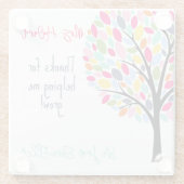 感謝してい救済先生の贈り物 ガラスコースター (裏面)