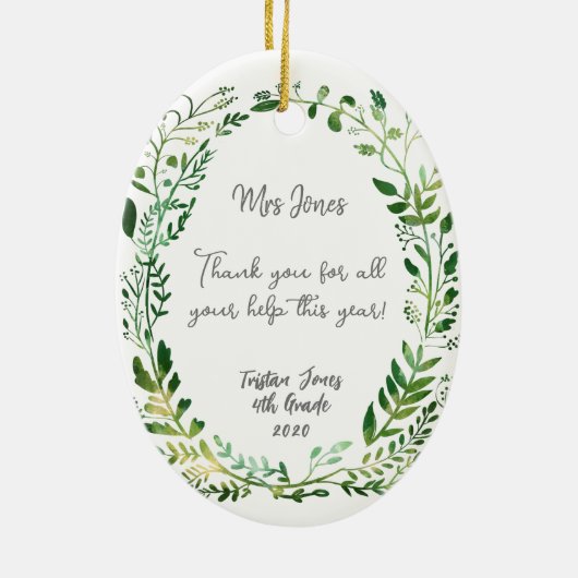 感謝してい救済先生 セラミックオーナメント (裏面)