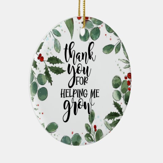 感謝してい救済君は私が育てたクリスマスノートカー セラミックオーナメント (右)