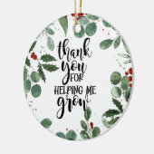 感謝してい救済君は私が育てたクリスマスノートカー セラミックオーナメント (左)