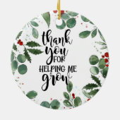 感謝してい救済君は私が育てたクリスマスノートカー セラミックオーナメント (裏面)