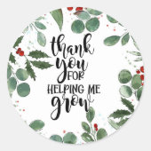 感謝してい救済君は私が育てたクリスマスノートカー ラウンドシール (正面)