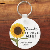 感謝してい救済我々の成長のために!ひまわり先生 キーホルダー (正面)
