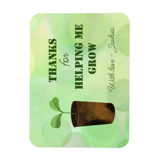 感謝してい救済私の成長サンキューカード マグネット (縦)