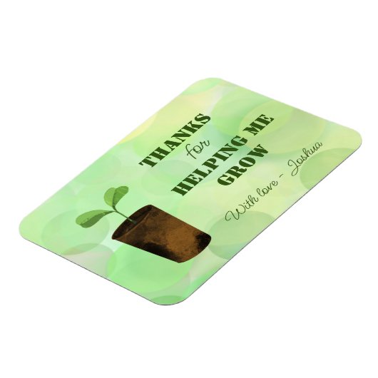 感謝してい救済私の成長サンキューカード マグネット (左側)