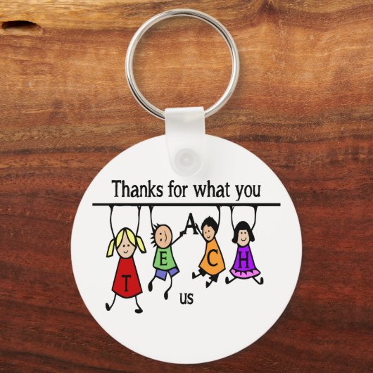 感謝してい教え米国のおもしろい先生芸術 キーホルダー (正面)