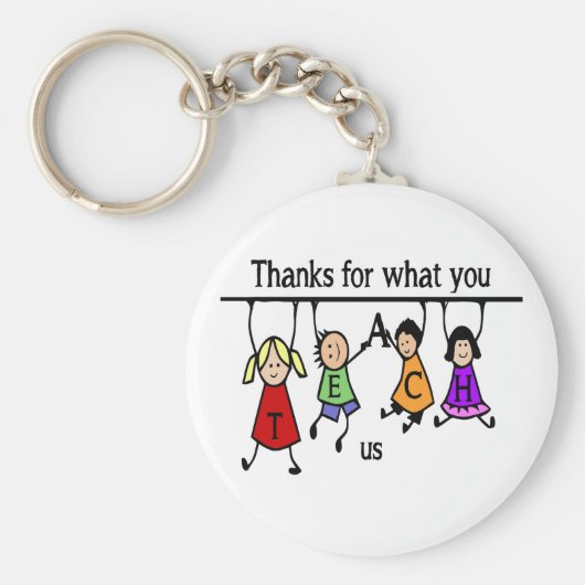 感謝してい教え米国のおもしろい先生芸術 キーホルダー (正面)