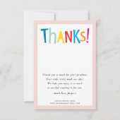 感謝してい明モダンるいおもしろいカラフルタイポグラフィ サンキューカード (正面)