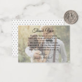 感謝してい書の写真を重ね結婚る ノートカード (正面/裏面インサイチュ)