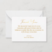 感謝してい書の写真結婚コラージュ ノートカード (裏面)