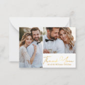 感謝してい書の写真結婚コラージュ ノートカード (正面)