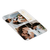 感謝してい書の写真結婚コラージュ マグネット (右側)