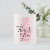 感謝してい書はパイナップルフェイクのグリッター ポストカード (スタンド正面)