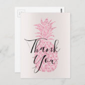 感謝してい書はパイナップルフェイクのグリッター ポストカード (正面/裏面)