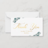 感謝してい書金ゴールドユ結婚カリ ノートカード (正面)