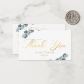 感謝してい書金ゴールドユ結婚カリ ノートカード (正面/裏面インサイチュ)