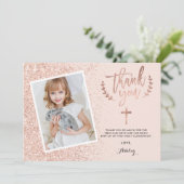 感謝してい最初のバラ金ゴールドグリッターの写真 サンキューカード (スタンド正面)