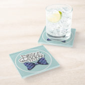 感謝してい最高の父親のパパ ガラスコースター (アングル)