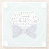 感謝してい最高の父親のパパ ガラスコースター (裏面)