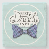 感謝してい最高の父親のパパ ストーンコースター (正面)