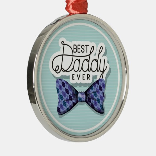 感謝してい最高の父親のパパ メタルオーナメント (右)