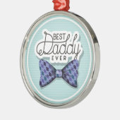 感謝してい最高の父親のパパ メタルオーナメント (左)