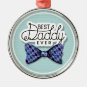 感謝してい最高の父親のパパ メタルオーナメント (正面)