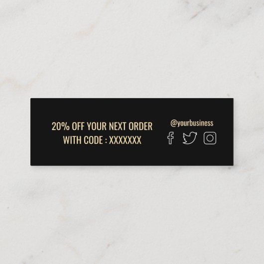 感謝してい札 スキニー名刺 (裏面)