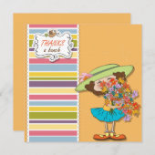 感謝してい束おもしろい女フラットカード (正面/裏面)