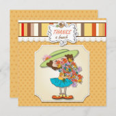 感謝してい束おもしろい女フラットカード (正面/裏面)