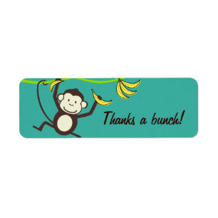 感謝してい束と猿 ラベル