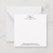 感謝してい束：短い音符感謝してい。 ノートカード (裏面)