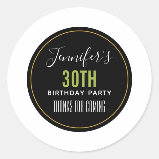 感謝してい来のテンプレートの誕生日 ラウンドシール (正面)