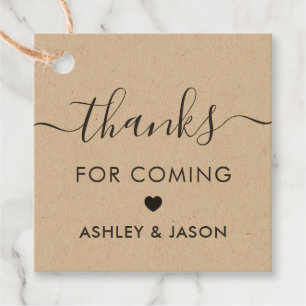 感謝してい来のラベルに結婚感謝するクラフト フェイバータグ