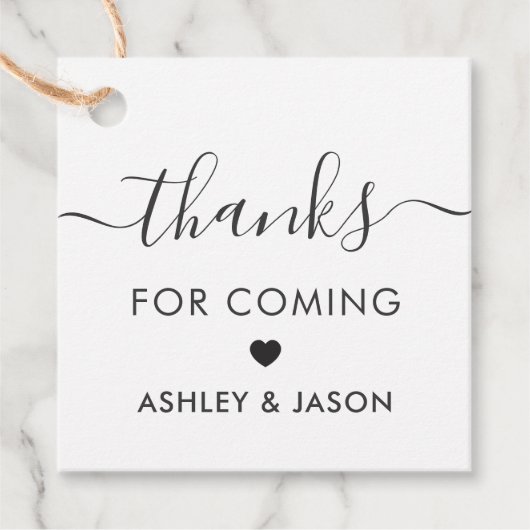 感謝してい来のラベルに結婚感謝するクラフト フェイバータグ (正面)