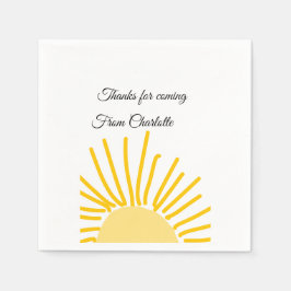 感謝してい来の名前の追加文字メッセージsun スタンダードカクテルナプキン