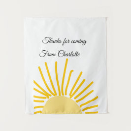 感謝してい来の名前の追加文字メッセージsun タペストリー