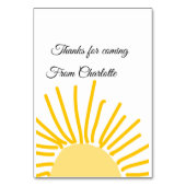 感謝してい来の名前の追加文字メッセージsun テーブルナンバー (裏面)