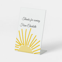 感謝してい来の名前の追加文字メッセージsun 台座サイン